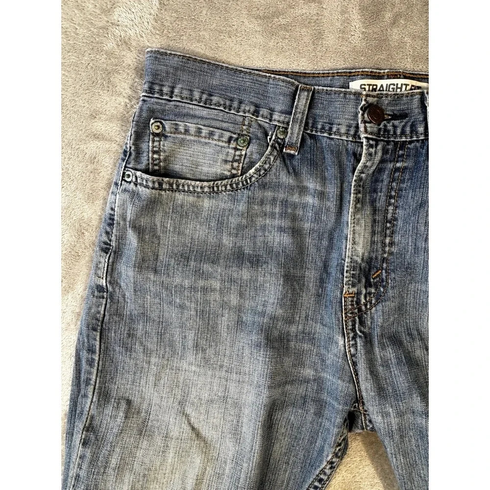 Vintage Levis 505 Jeans Men 32x34 Denim‎ Pants Straight Y2K whiskers distressed